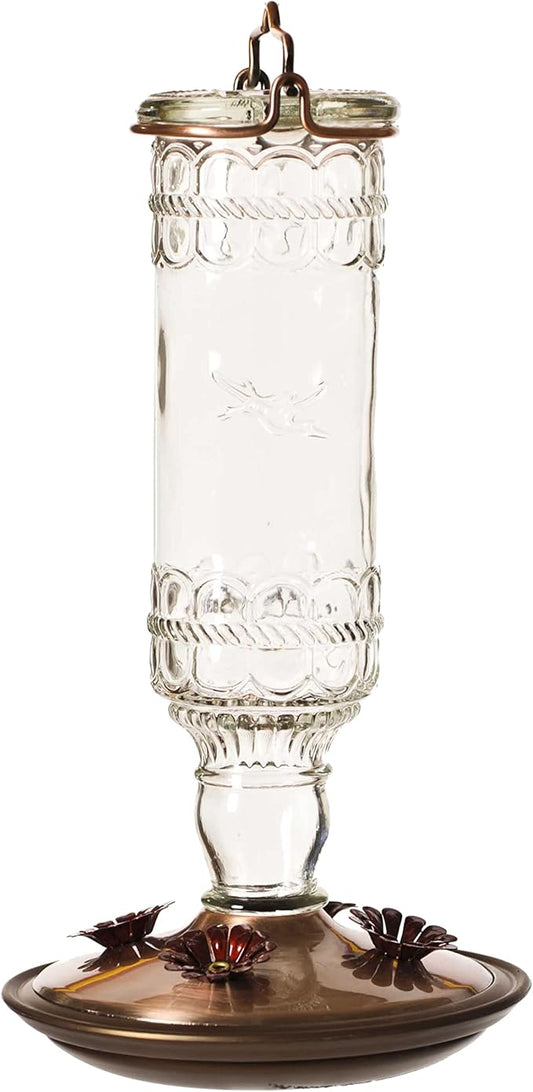 Perky-Pet Antique Glass Bottle Hummingbird Feeder by Perky-Pet
