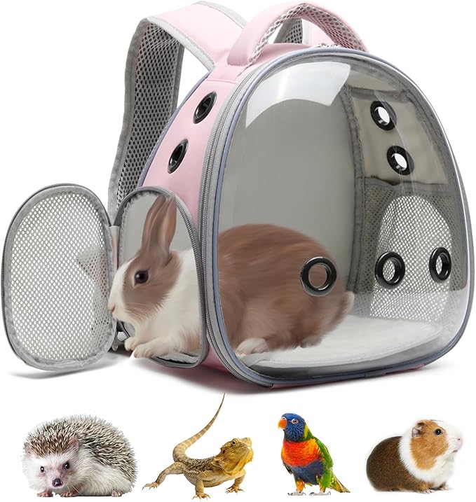 Portable Travel pet Backpack Carrier Hamster Bag Guinea Pig Bird Small Dog cat by ioviewforpet