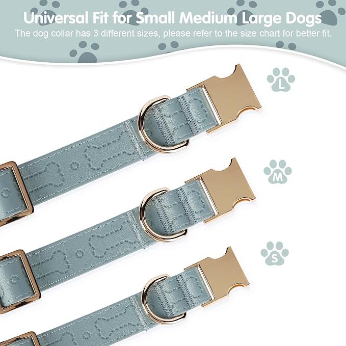 TDTOK Stylish Leather Dog Collar, Comfortable Soft PU Leather Dog Collars - Image 2