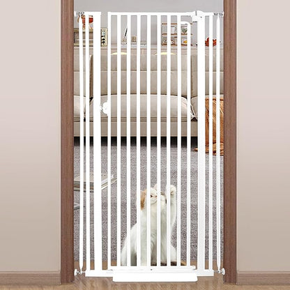 71“ Extra Tall Cat Gate for Doorway：29.4-33.4” Wide Pet Gate, Auto Close/One by Mudanku