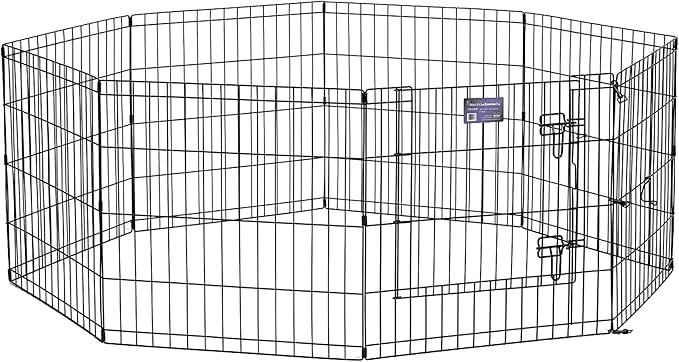 MidWest Homes for Pets Folding Metal Puppy / Dog Exercise Pen, Indoor/Outdoor by MidWestHomesForPets