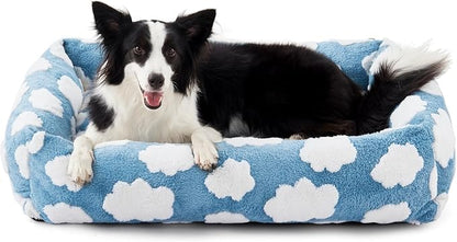 JOEJOY Cute Dog Bed Medium Size Dog, Rectangle Soft Furry Dog Beds by JOEJOY