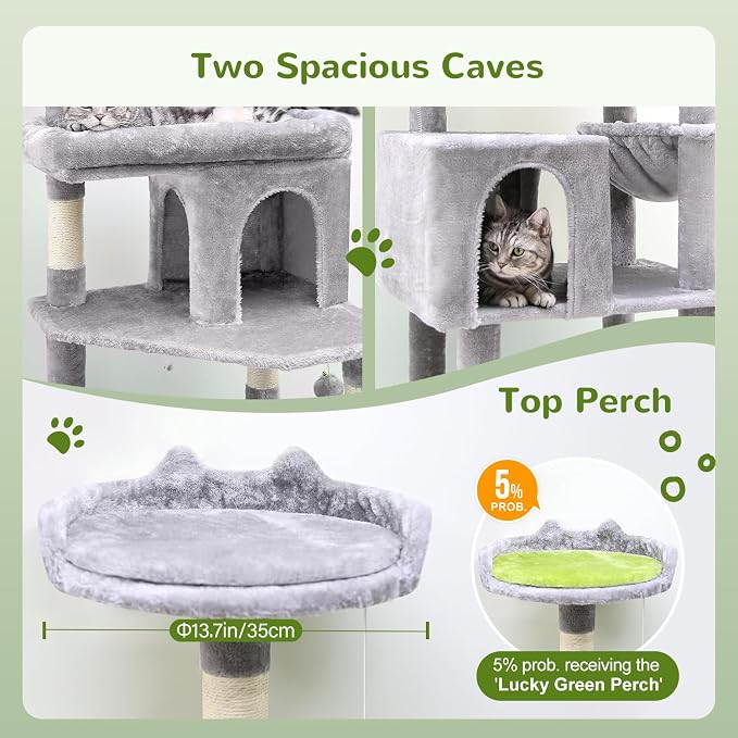 Globlazer Heavy Duty Cat Trees for Large Cats, Sturdy 72in Maine Coon Cat Tree - Image 4