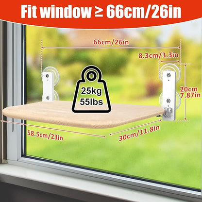 Sunhoo Cat Window Hammock Perch Cordless Perches Window Sill Seat Bed Foldable - Image 4