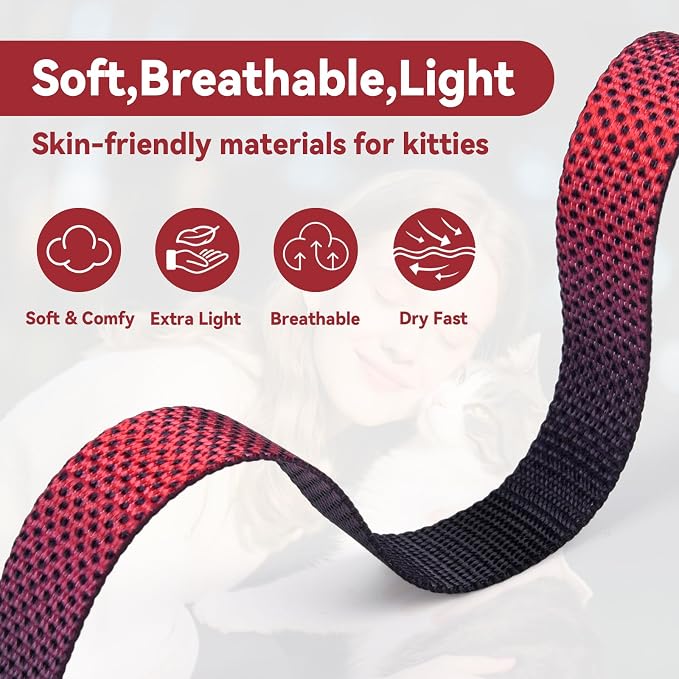 Cat Harness and Leash Set, 3-in-1 Escape Proof Adjustable, Comfortable Soft - Image 5