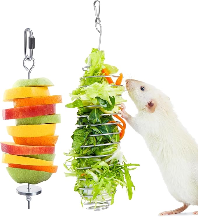 2Pcs Rat Enrichment Toys, 304 Stainless Steel Rat Foraging Toy by Jevnd