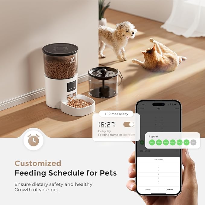 IMIPAW 5G WiFi Automatic Cat Feeder and Water Dispenser, Timed Dry Food - Image 2