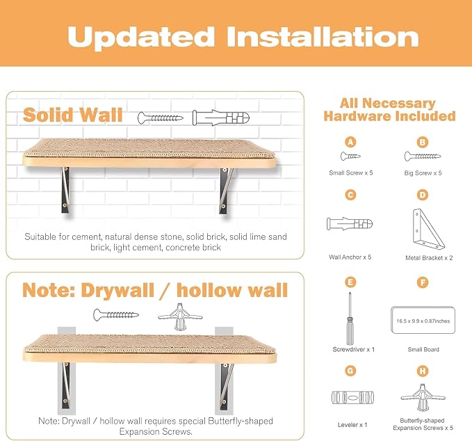 Wall Mounted 2 Pack Cat Shelf - Image 5