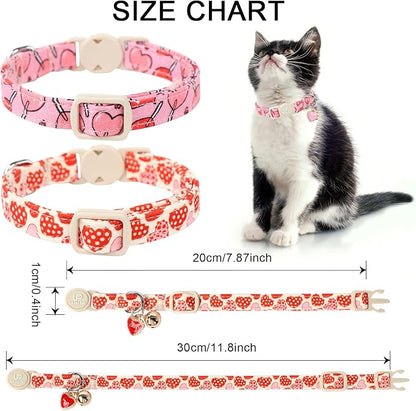 Cat Collar, Sweet Heart Kitten Collars Pink Hearts - Image 6