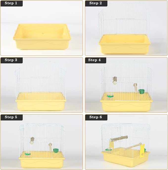 Small Bird Cage, Lightweight for Parakeets, Hanging for Parrot, Travel for - Image 7