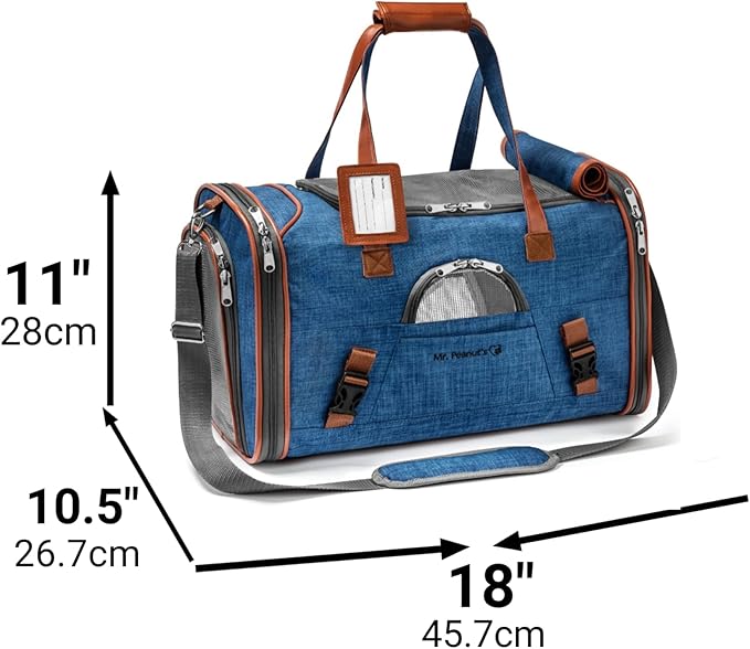 Mr. Peanut's Airline Approved Soft Sided Pet Carrier, Low Profile Gold Series - Image 7