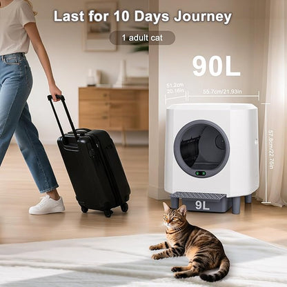 Automatic Litter Box, Self Cleaning Litter Box, Odor Control, 90L Large Capacity - Image 6