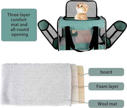 Cat Carrying Case Pet Dog Carrier Soft-Sided Cat Bag Airline Approved, Pet - Image 2