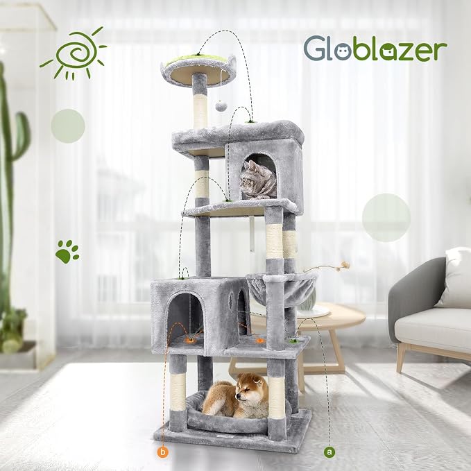 Globlazer Heavy Duty Cat Trees for Large Cats, Sturdy 72in Maine Coon Cat Tree - Image 7