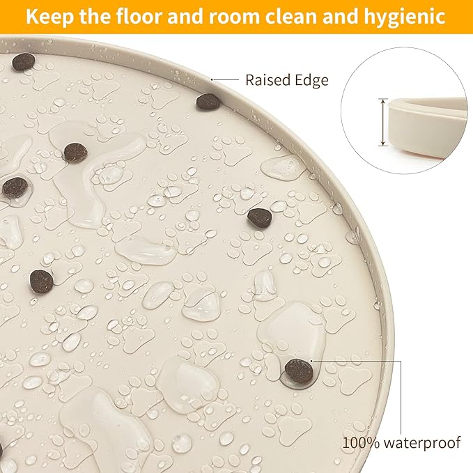 KPWACD Pet Feeding Mat for Dogs and Cats, Silicone Dog Placemat Non-Slip - Image 4