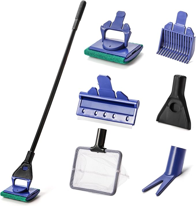 TOPZEA Aquarium Cleaning Tool Kit, 5 in 1 Fish Tank Cleaner Tools Set Including by TOPZEA