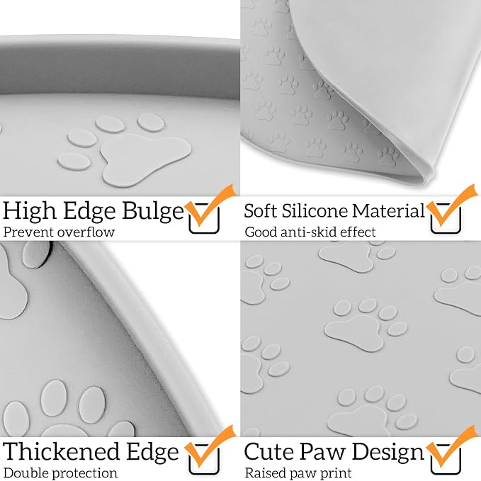 KPWACD Dog Food Mat Anti-Slip Bowl Mats - Image 4