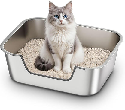 Stainless Steel Cat Litter Box by Unknown