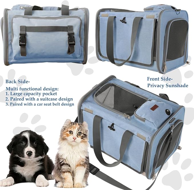 Soft Cats Carrier for Small Dogs Carriers Airline Approved Puppy Travel Bag - Image 4