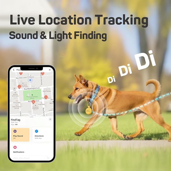 Plike Smart Pet Tracker​ for Apple Find My, Dog Tracker Tag - Image 3