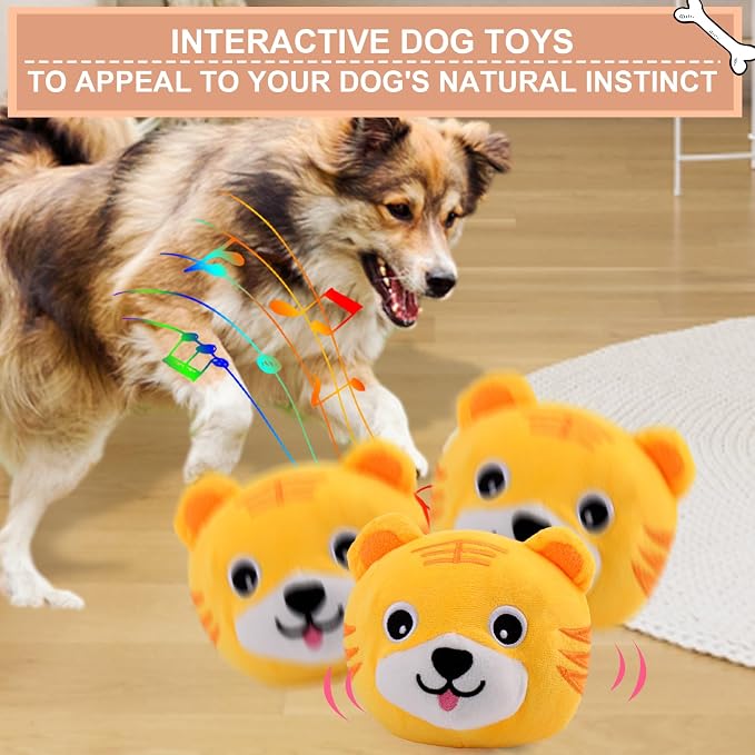 BABORUI Interactive Dog Toys Tiger, Jumping Squeaky Dog Toys - Image 2