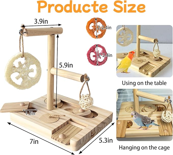 Bird Foraging Toys Parrot Enrichment Puzzle Toy Bird Playground Exploring - Image 2