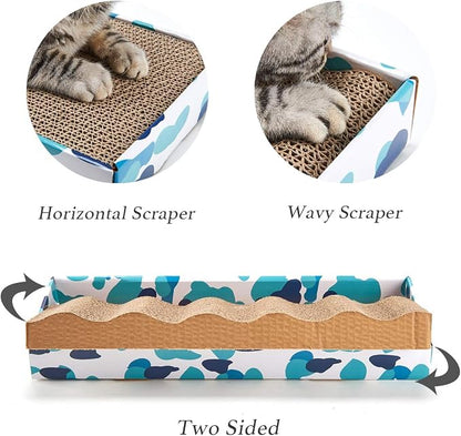 PEEKAB Cat Scratcher Cardboard Reversible Cat cat Scratch Pad Kitty Corrugated - Image 2