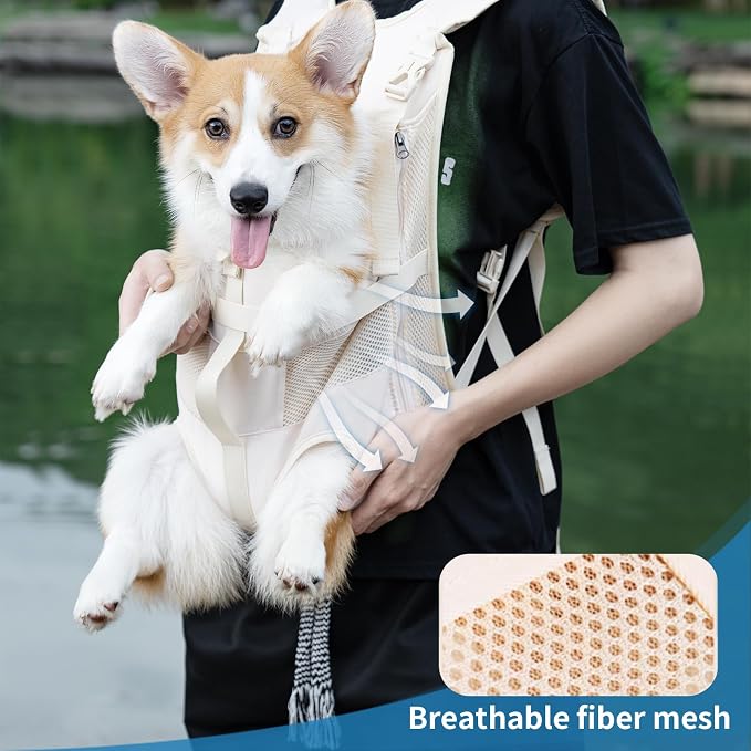 Dog Front Carrier Backpacks for Small Dogs, Legs Out Pet Carrier Sling Backpack - Image 3