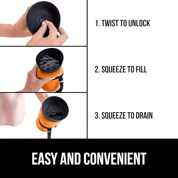 GORILLA GRIP Dog Water Bottle, Portable Water Bowl Dispenser - Image 7