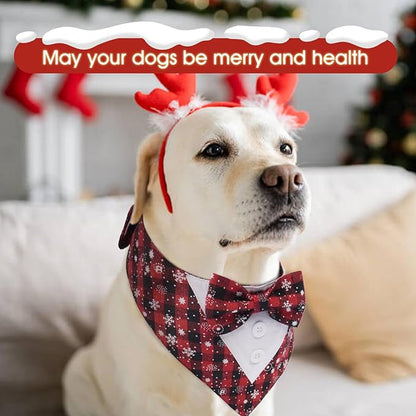FUAMEY Dog Tuxedo Christmas for Small Dogs, Dog Formal Suit Dogs Attire Pet Bow - Image 5