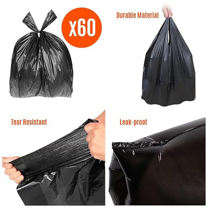 Dog Pooper Scooper, Long Handle Tray & Rake, 60 Waste Bags, Dog Waste Large Bin - Image 6