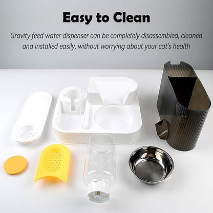 2 in 1 Automatic Cat Feeder and Water Dispenser Combo, All-in-One Dog Food and - Image 6