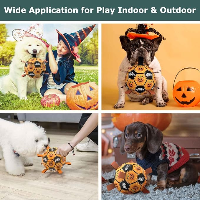 QDAN Halloween Dog Toys, Soccer Balls, Interactive Pet Toys, Puppy Dogs - Image 6