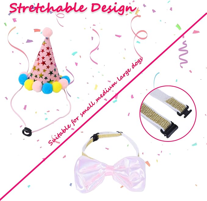 Happy Girl Dog Puppy Doggy Pet Birthday Burthday Party Supplies Hat Bandana - Image 3