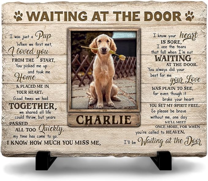 Personalized Dog Memorial Stone Plaque by KILYHOME