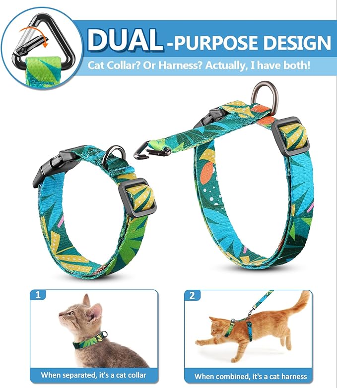 Halypet Cat Harness and Leash Set, Escape Proof Cat Harness, Soft Comfortable - Image 2