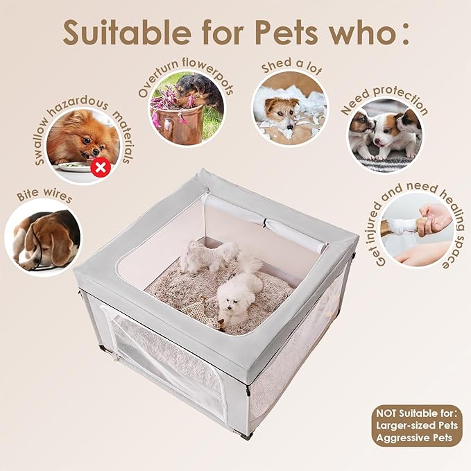 EHEYCIGA 42x42x26 Inches Puppy Playpen - Image 4