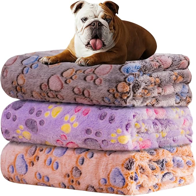 Rezutan 1 Pack 3 Blankets for Dogs, Dog Blanket for Medium Pet Cat, Premium by Rezutan