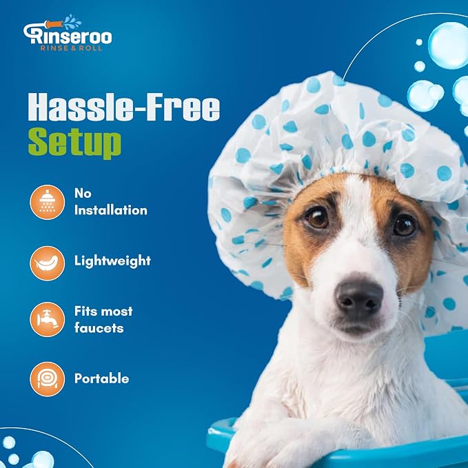 Rinseroo Slip-On Bathtub Faucet Sprayer Attachment. Ultra-Flex Dog Shower - Image 8