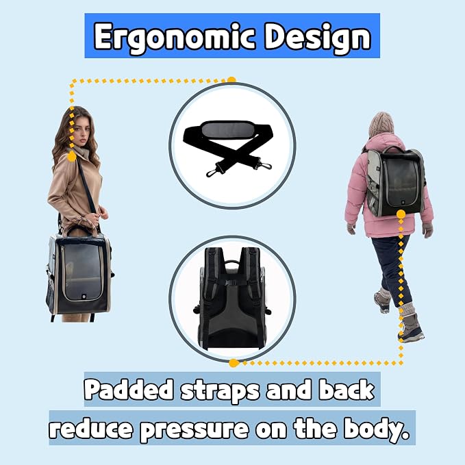 Birds Day Bird Carrier Backpack-Parrot Travel Cage - Image 4