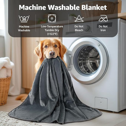 LOOBANI Waterproof Blanket for Bed: Reversible Soft Flannel Twin Bed Blanket - Image 9
