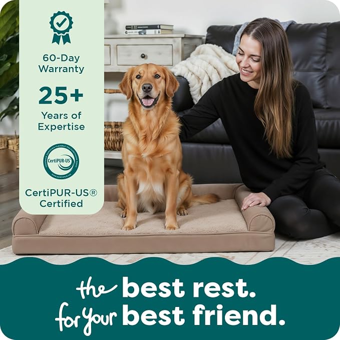 Furhaven Orthopedic Dog Bed for Large Dogs w/ Removable Bolsters & Washable - Image 9