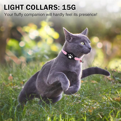 Airtag Cat Collar Breakaway, Cute GPS Cat Tracker Collars - Image 3