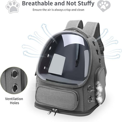 Cat Backpack Carrier for Cats and Small Dogs, Breathable Cat Bubble Backpack - Image 2
