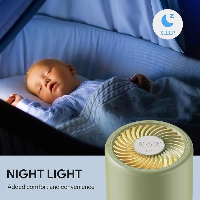 FULMINARE Air Purifiers for Home Bedroom H13 HEPA Air Purifier, 3 Speeds - Image 6