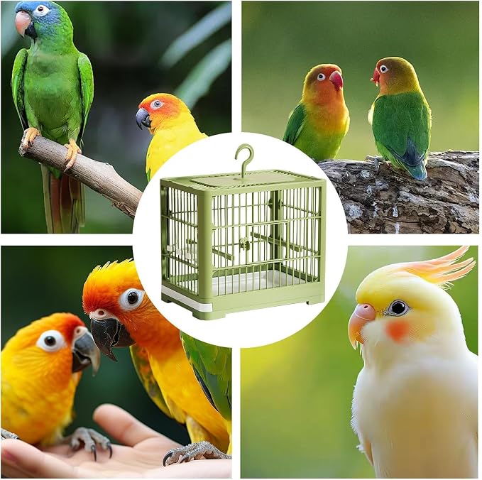 2025 New Carry Cage for Parakeet Portable 30x23x26cm Bird Travel Carrier Cage - Image 4