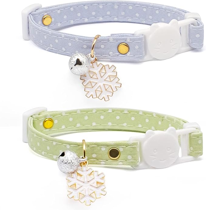 2 Pack Cotton Breakaway Cat Collar by Liugjiau