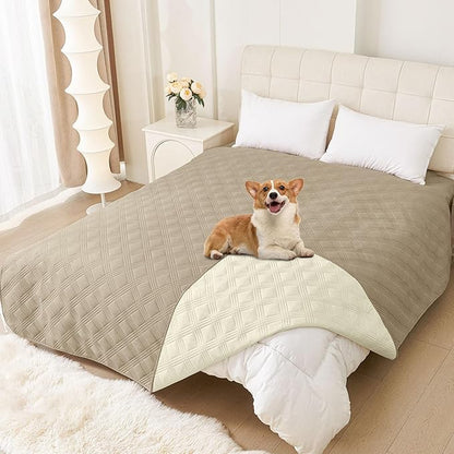 hyha Waterproof Dog Blanket, Reversible Pet Bed Blanket, Soft Sofa Couch Cover by hyha