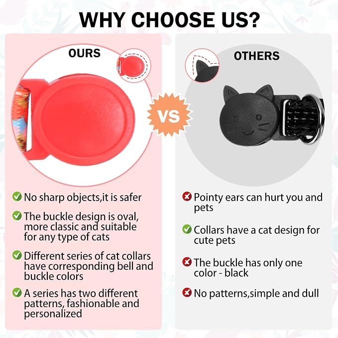Breakaway Cat Collars for Girl Boy Cats, Fall Winter All Weather Cat Collar - Image 5