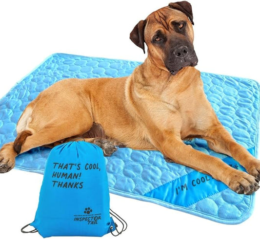 INSPECTOR TAIL Self Cooling & Traveling Mat + Free String Bag Pack/Washable & by InspectorTail